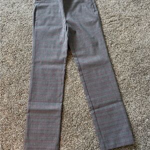 WHBM Gray & Pink Plaid Trousers!